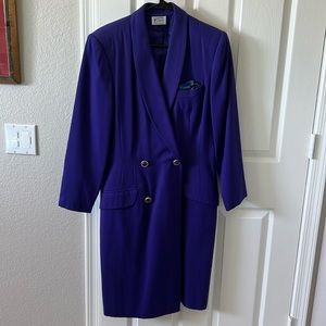 Authentic double breasted 80/90s dress with shoulder pads